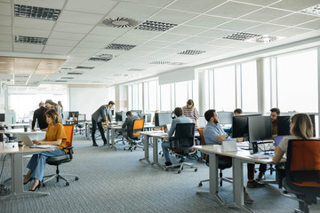 Businesspeople Working at Open Space Office