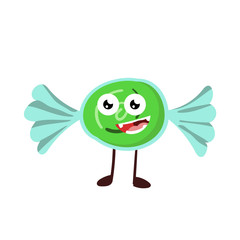 Fun, cheerful, colorful candies. Artistic drawing.