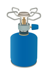 gas burner portable realistic vector illustration