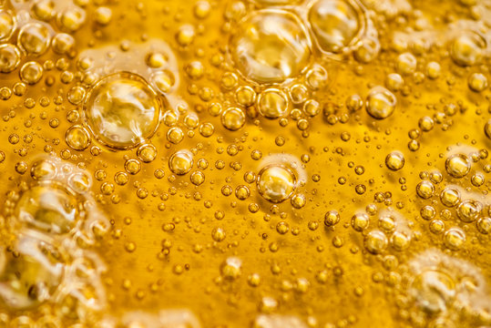 Boiling sugar mixture for making golden syrup.