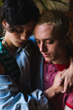Young Couple Embracing