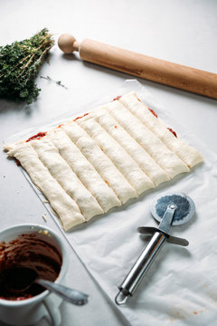 Food: Homemade pizza twister