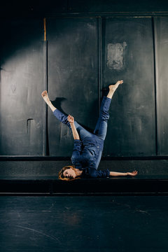 Professional ballet dancer on stage.
