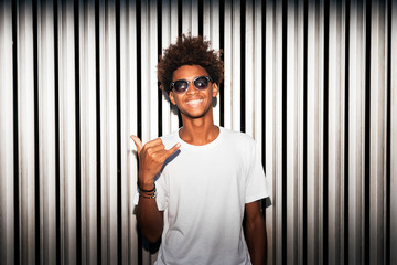 Portrait of rebel african man