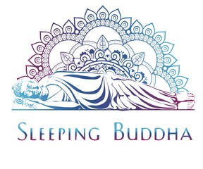 monk phra buddha sitting and sleeping on lotus base for pray concentration composed release. pastel color background.