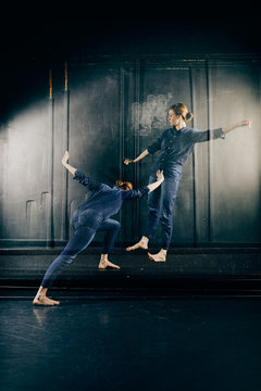 Professional ballet dancer on stage.