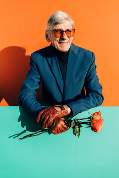 Stylish Senior Man Portrait
