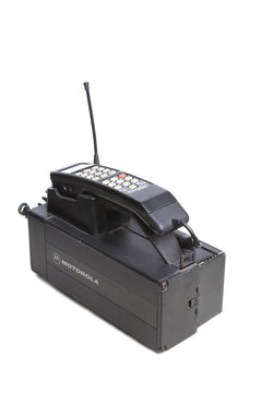 Hallstahammar, Sweden - December 10, 2012: One 1980s era Motorola MCR 9500XL mobilephone used in Sweden.