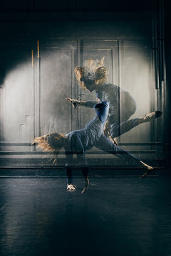 Professional ballet dancer on stage.