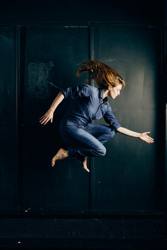 Professional ballet dancer on stage.