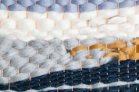 Detail of a woolen textile work