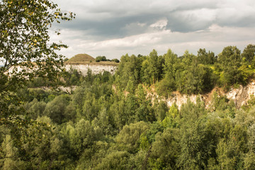 Naklejka premium View of the Krakow Mound in Krak in Poland
