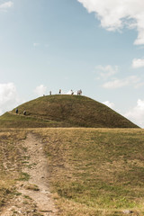 View of the Krakow Mound in Krak in Poland - obrazy, fototapety, plakaty