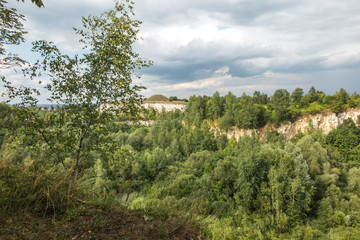 Fototapeta na wymiar Old quarry in the area of the Krak Mound in Krakow