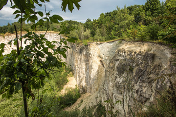 Old quarry in the area of the Krak Mound in Krakow - obrazy, fototapety, plakaty