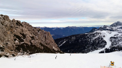 Winter mountains on ski resort, Landscape, Alps Austria
