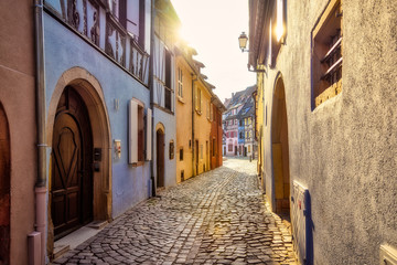 Fototapeta premium Colmar, wonderful village in the heart of Alsace, in France. A place of authentic fairy tale.