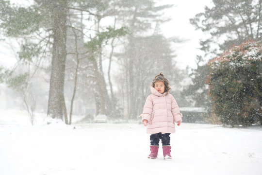 Little kid in the snow