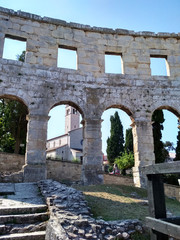 Coliseum in Pula, Croatia, Ancient Stone theater, Colosseum