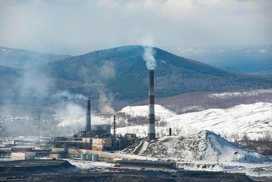 The site of a copper-smelting plant