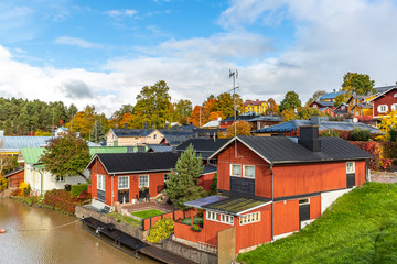 Fototapeta na wymiar Old town of Porvoo in Finland. 