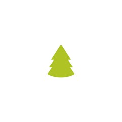 Obraz premium Christmas green fir tree icon on white background. Spruce sign isolated on white background.