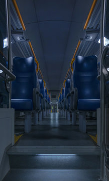 Interior of public train / metro