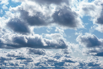 Obraz premium Storm clouds of September. Dramatic background.