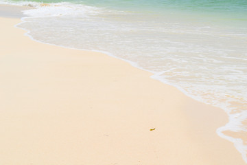 Fototapeta na wymiar wave on beach with white sand