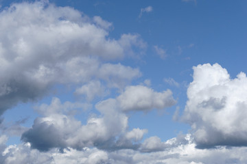 Obraz premium Storm clouds of September. Dramatic background.