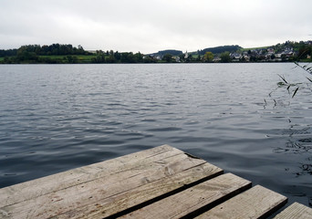 Obraz premium Very natural view of the lake in Vulkaneifel Drei Maare Eifel Germany