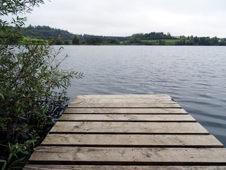 Obraz premium Very natural view of the lake in Vulkaneifel Drei Maare Eifel Germany