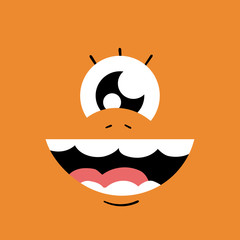 Cute monsters, halloween concept illustration