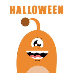 Cute monsters, halloween concept illustration