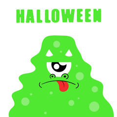 Cute monsters, halloween concept illustration