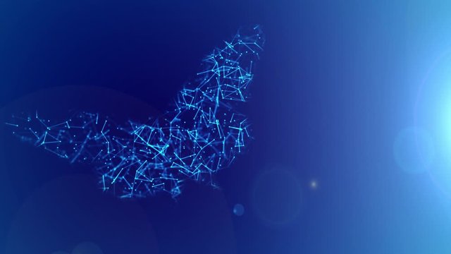 Motion of butterfly growth transformation concept to present digital business leadership in innovation technology development evolution with global network management with change in future fintech