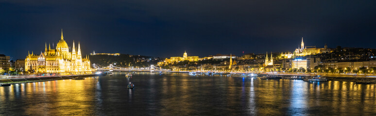 Budapest night panorama