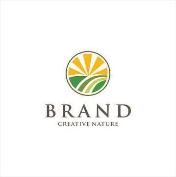Creative Landscaping Logo Design Vector Stock . Nature Garden Logo Design Nature Organic