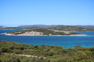 Fototapeta na wymiar View from Apex Lookout to Albany City in Western Australia