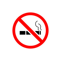 No smoking area forbidden signage