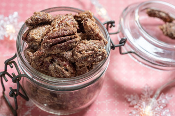 Candied almond and pecan with brown sugar and cinnamon