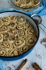 Cinnamon rolls ready to be baked
