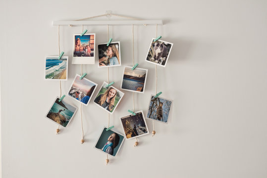 hanging frame for polaroid style pictures