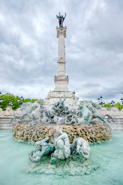 Monument to Girondins, Place des Quinconces in Bordeaux