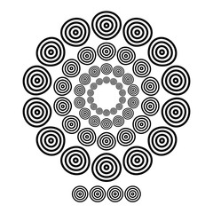 brushs patterns in a circle line black shape design vector graphic round frames with fully editable stroke width