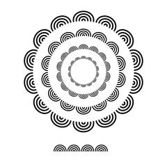 brushs patterns in a circle line black shape design vector graphic round frames with fully editable stroke width