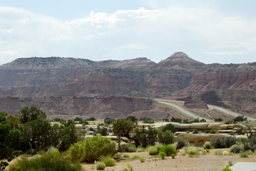 Fototapeta na wymiar Scenic Interstate 70 in Southern Utah