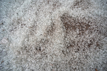 Large pieces of broken tempered glass