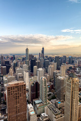 Obraz premium Widok z lotu ptaka na Chicago