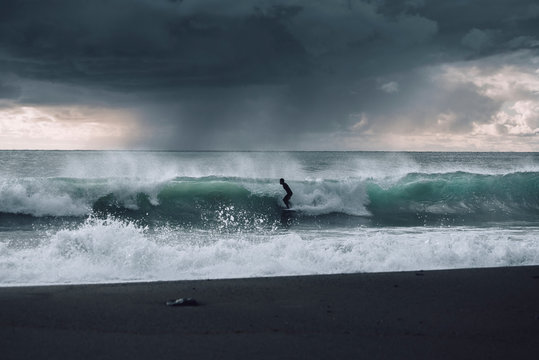 Cold surf session